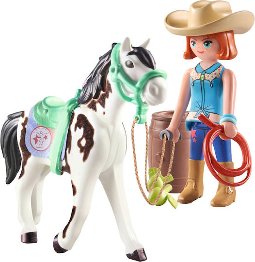 Playmobil Конете на водопада Ellie с коня Sawdust за 5-12 години