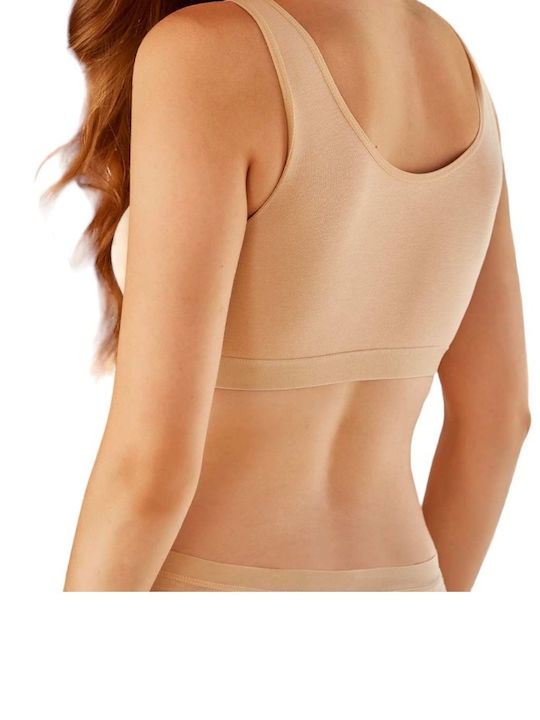 Berrak Women's Bra without Padding Beige