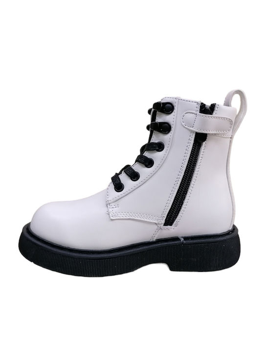 Kinderstiefel mit Reißverschluss Weiß