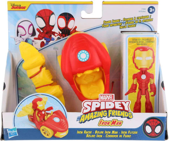 Action Figure Marvel Spidey His Amazing Friends Iron Racer Spider-Man Iron Racer 10cm.