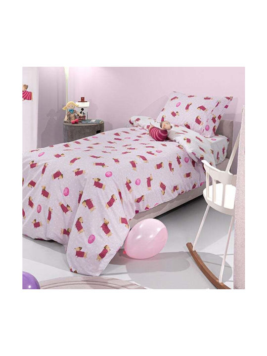 Saint Clair Sheet Set Single Cotton Pet Fuchsia 165x250cm 2pcs