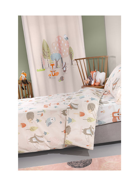 Saint Clair Sheet Set Single with Elastic Band Cotton Pudra (#D8BFD8) 100x200cm