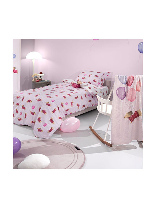 Saint Clair Sheet Set Single Cotton Pet Fuchsia 165x250cm 2pcs