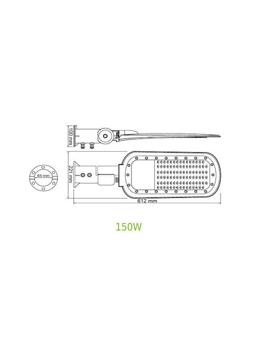 Aca Outdoor Floor Light LED Road 150W with Natural White Light IP66 White