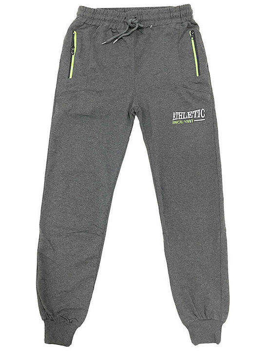 Ustyle Men's Sweatpants with Rubber Gray