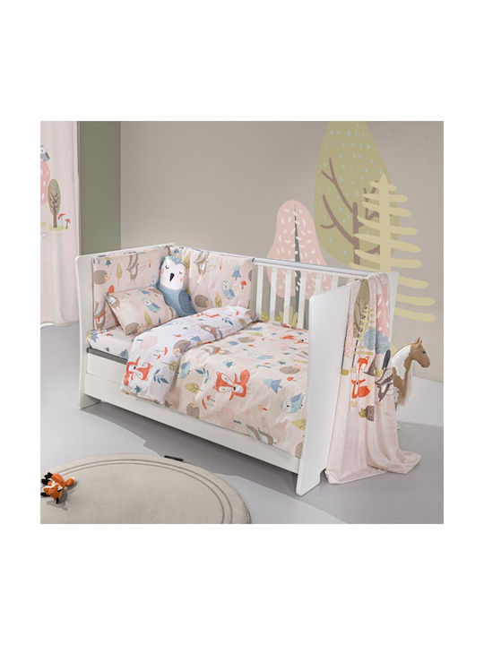 Saint Clair Set Baby Bettlaken Für Krippe Baumwolle Rosa 115x170cm 3Stück