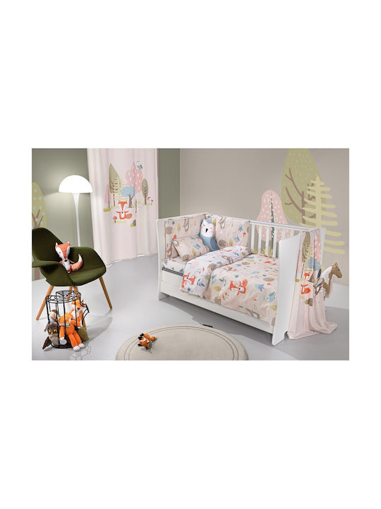 Saint Clair Set Baby Bettwäsche Für Krippe Baumwolle Pudra 115x170cm 3Stück