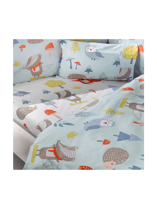 Saint Clair Set Baby Bettlaken Für Krippe Baumwolle Grün 115x170cm 3Stück