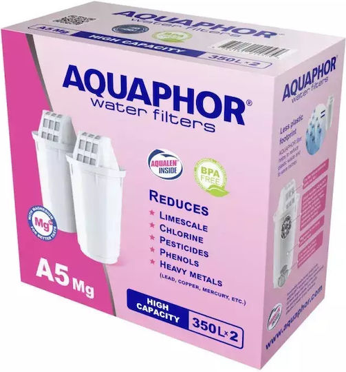 Aquaphor Ersatz-Wasserfilter für Kanne aus Aktivkohle A5 2Stück