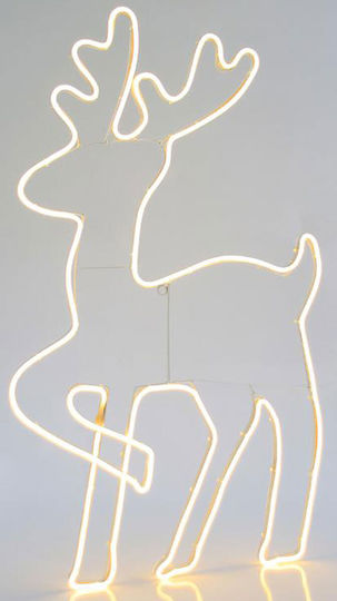 Eurolamp De Crăciun Plastic Tub de lumină în Formă Ren Alb 89x54x54cm.