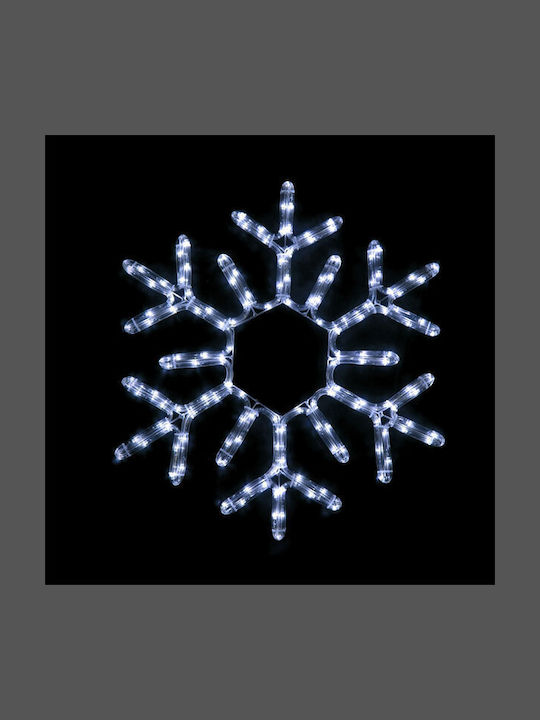 Aca Iluminată De Crăciun Figurină Fulg Albă Lungime 56cm. Snowflake
