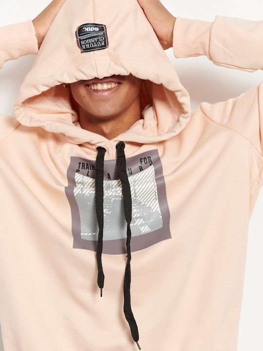 Sweatshirt with Hood Beige