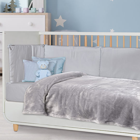 Das Home Decke Kinderbett Samt Gray 110x150cm