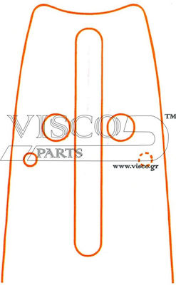 Visco Parts 18-58ERB Lame pentru drujbe 45cm (18") pentru lanț cu Pas 3/8", Grosimea dintelui .058"-1.5mm & Numărul de dini 68E