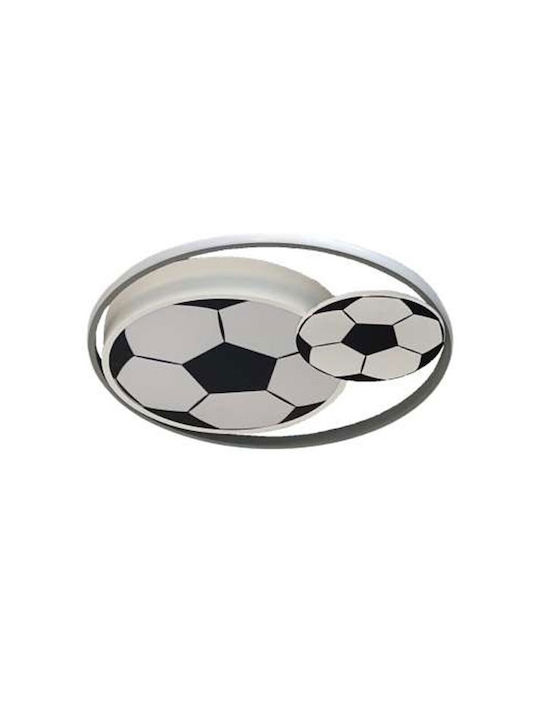 Atman Kids Single Ceiling Light E27 Football White 60W 51cm