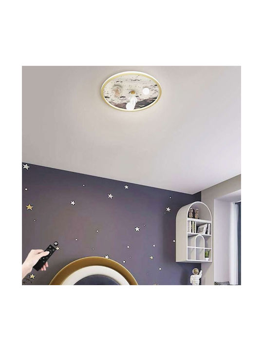 Atman Moon Einfaches Licht Kinderdeckenleuchte Deckenleuchte 93W mit Fassung E27 Weiß 51cm
