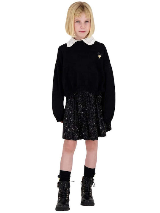 Kinderhemd Langarm Schwarz Roberta