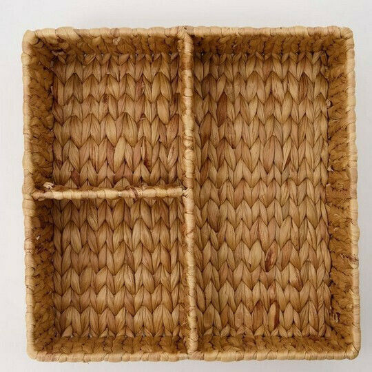 House Doctor Dekorativer Korb Korbweide Braun 30x30x10cm