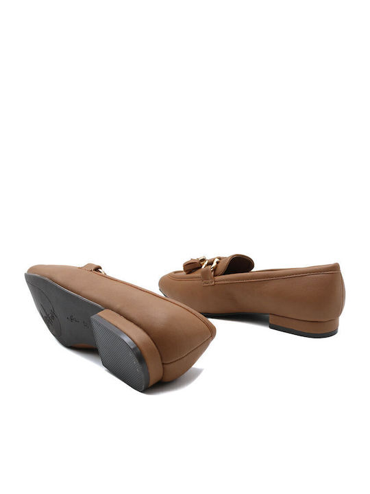 Menbur Women's Moccasins in Tabac Brown Color