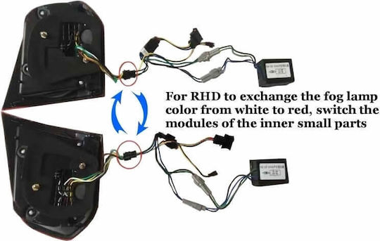 Vland Πίσω Φανάρια Led για Volkswagen Golf 08-12 4τμχ