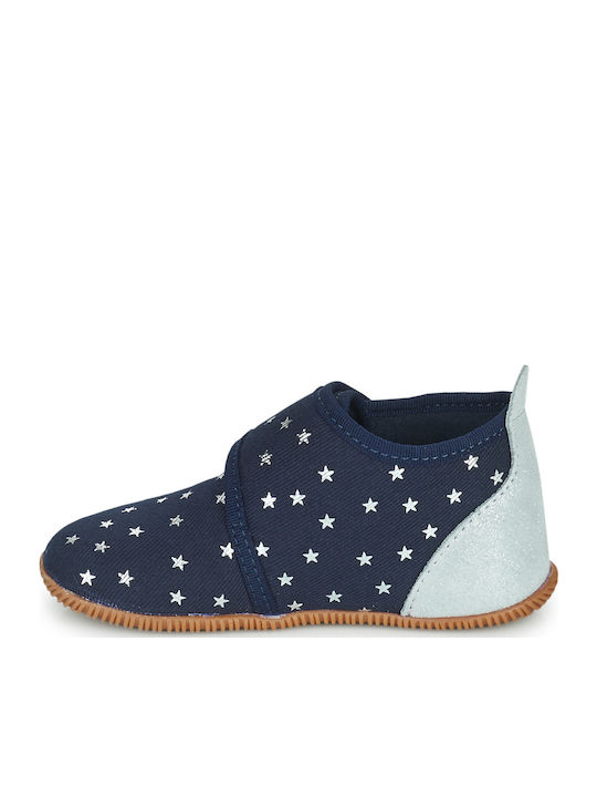 Kinderhausschuhe Stiefel Blau