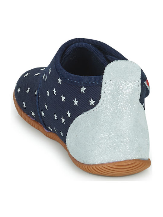 Kinderhausschuhe Stiefel Blau