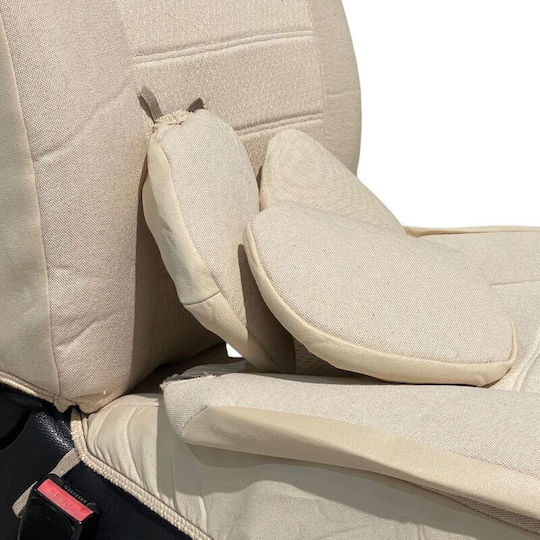 Set Autositzbezüge Polyester Set Beige