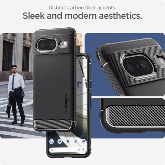 Spigen Back Cover Σιλικόνης 2mm Μαύρο (Google Pixel 8)