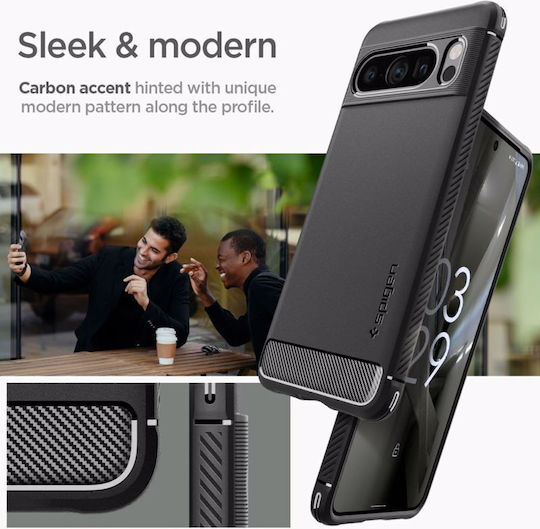 Spigen Back Cover Σιλικόνης 2mm Μαύρο (Google Pixel 8 Pro)