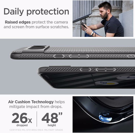 Spigen Liquid Air Back Cover Σιλικόνης Μαύρο (Google Pixel 8 Pro)