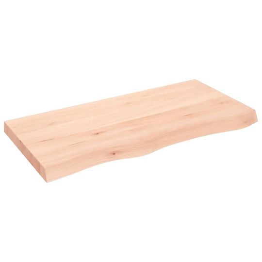 vidaXL Countertop without Sink L100xW50xH6cm Raw solid wood