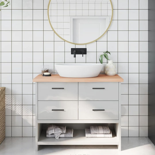 vidaXL Countertop without Sink L100xW40xH4cm Raw solid wood