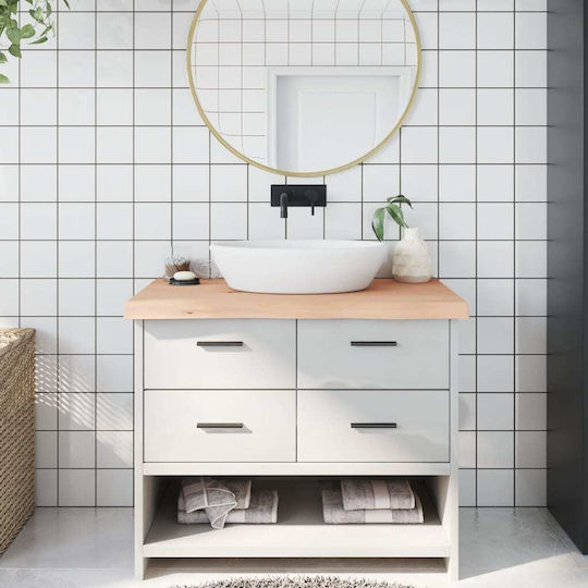 vidaXL Countertop without Sink L100xW50xH6cm Raw solid wood