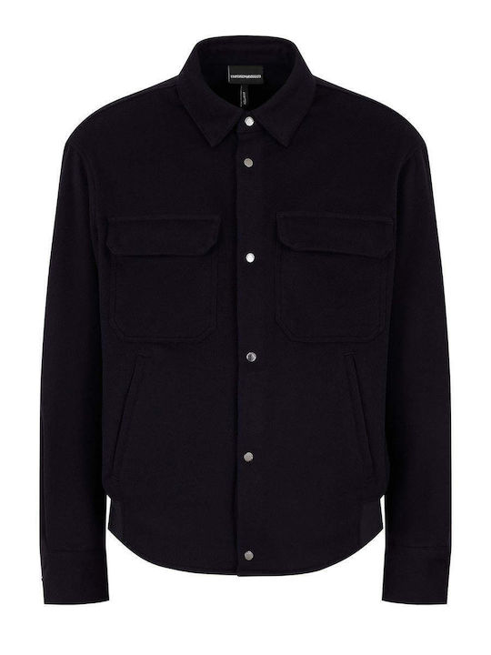 Langärmelig Overshirt Schwarz