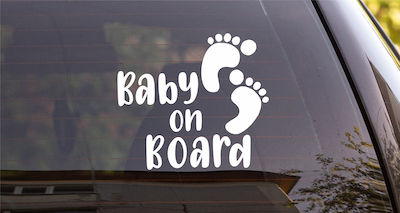 UrbanStickers Σήμα Baby on Board με Αυτοκόλλητο