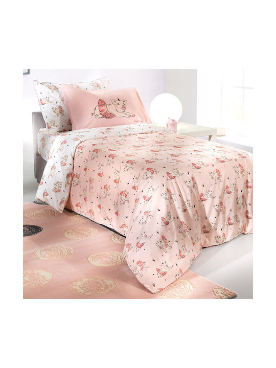 Saint Clair Piggy Kids Duvet Cover Single Cotton Pink 160x220cm