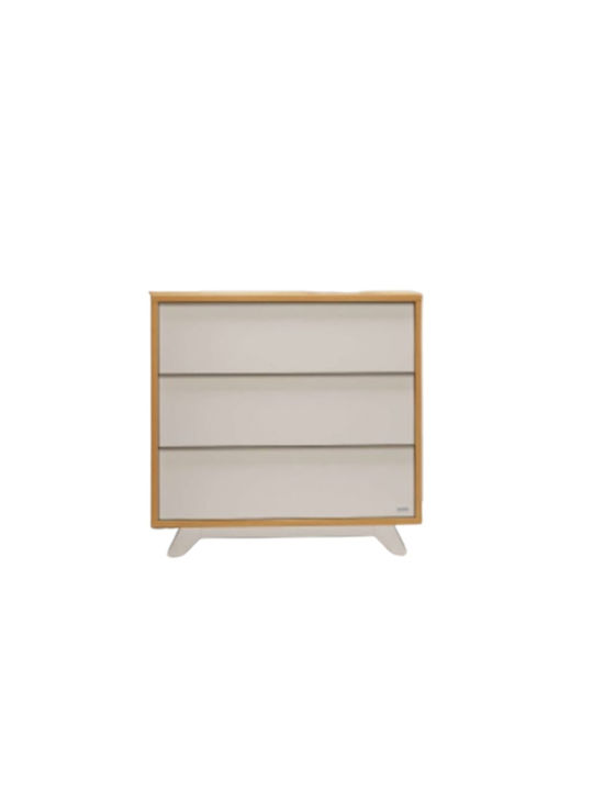 Βρεφική Συρταριέρα με 3 Συρτάρια Λευκή 94x51x88cm