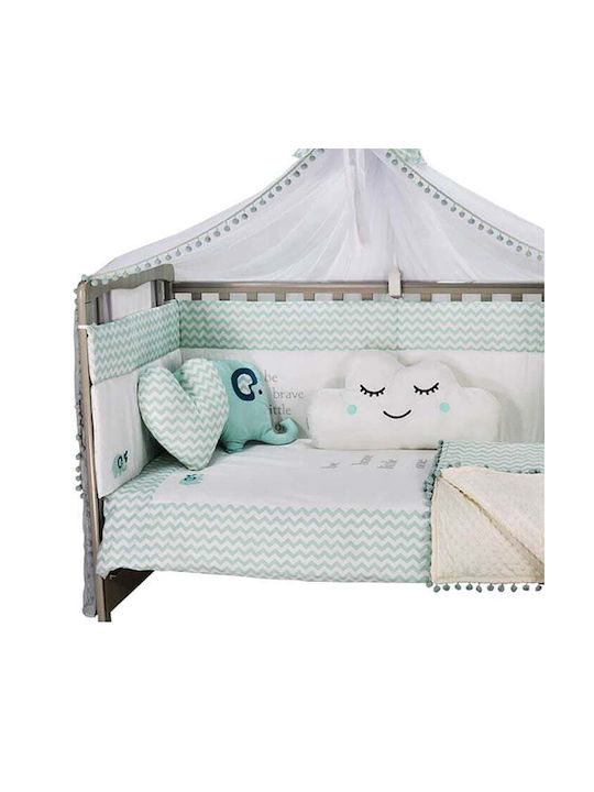 Bebe Stars Crib Decorative Pillows Elephant Green 3pcs
