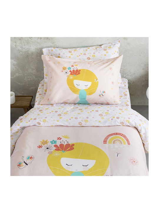 Nima Fairy Love Kids Cotton Pillowcase 52x72cm Pink