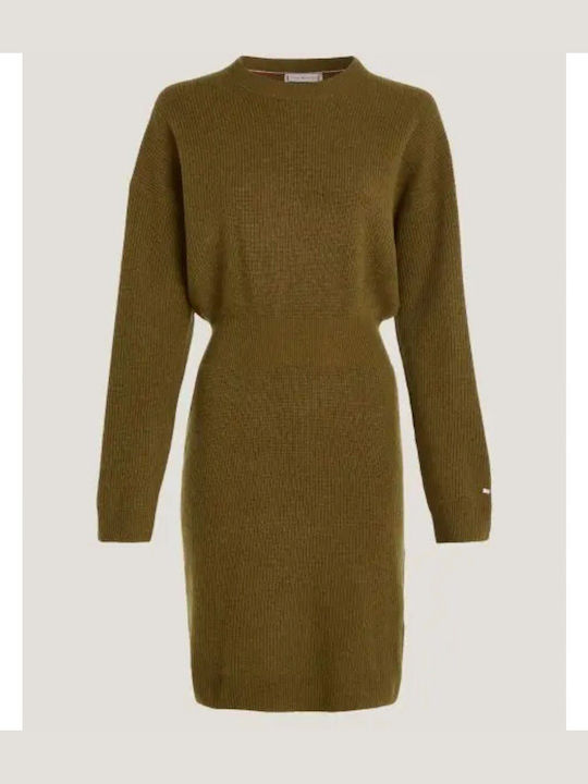 Tommy Hilfiger Mini Dress Knitted Khaki