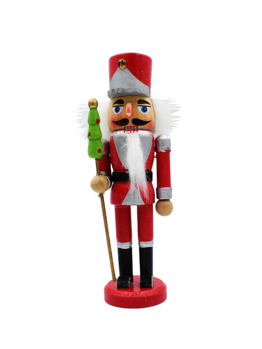 Nutcracker de Crăciun Lemn Roșu Înălțime 12.5cm. 3buc