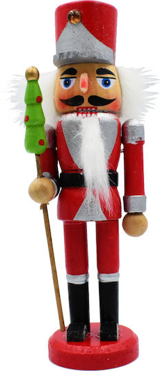 Nutcracker de Crăciun Lemn Roșu Înălțime 12.5cm. 3buc