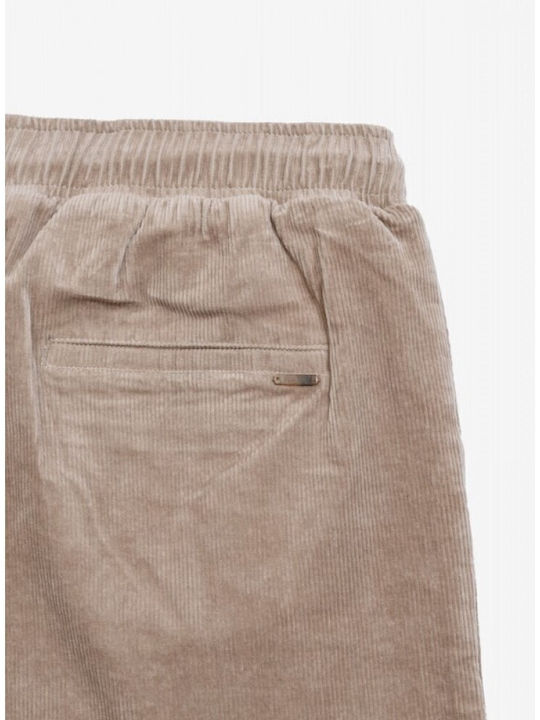 Ανδρικό Παντελόνι Chino Ελαστικό Loose Fit Μπεζ
