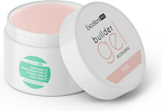 Excellent Pro Excellent PRO Bauherren-Gel Falsche Nagelgel Economic Pink 15gr