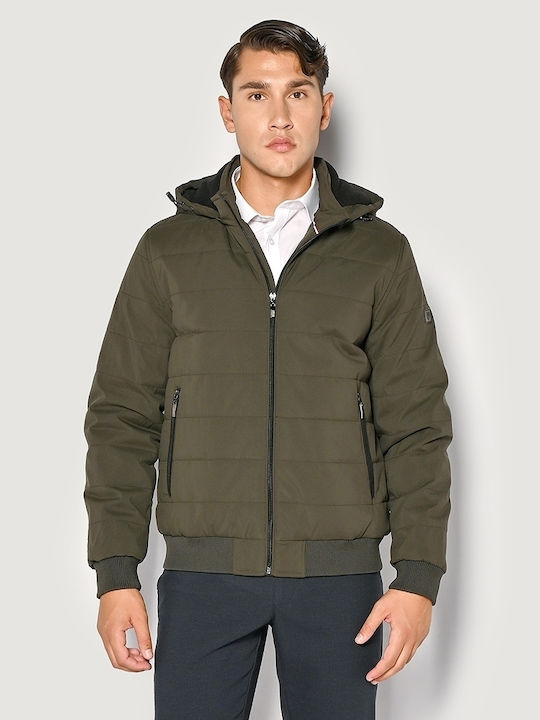 Sogo Herren Winter Jacke Lässig Khaki