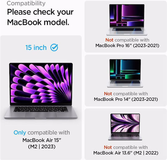 Spigen Bildschirmschutz Für Macbook Air 15 M2 (2023) Glas.tr Slim