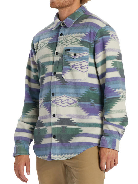 Billabong Men's Shirt Long Sleeve Flannel Blue