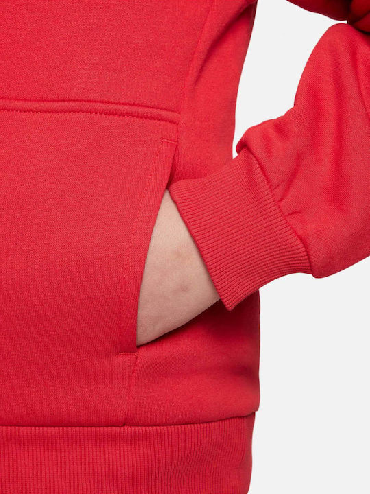 Fleece Kids Sweatshirt with Hood and Pockets Red K NSW CLUB