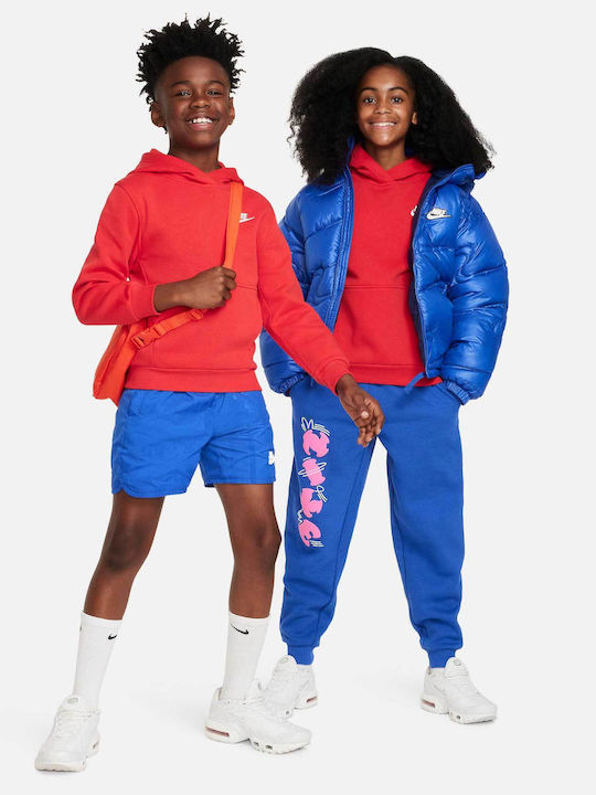 Fleece Kids Sweatshirt with Hood and Pockets Red K NSW CLUB