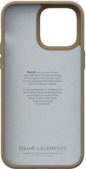 Njord Suede Comfort+ Back Cover Υφασμάτινο 2mm Camel (iPhone 14 Pro Max)